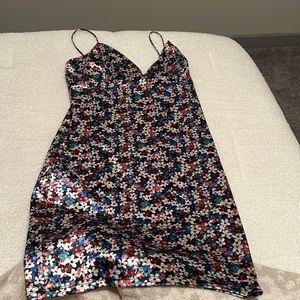 Silky bodycon floral dress